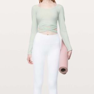 Lululemon Its a Tie Longsleeve Mint Green Sz 8